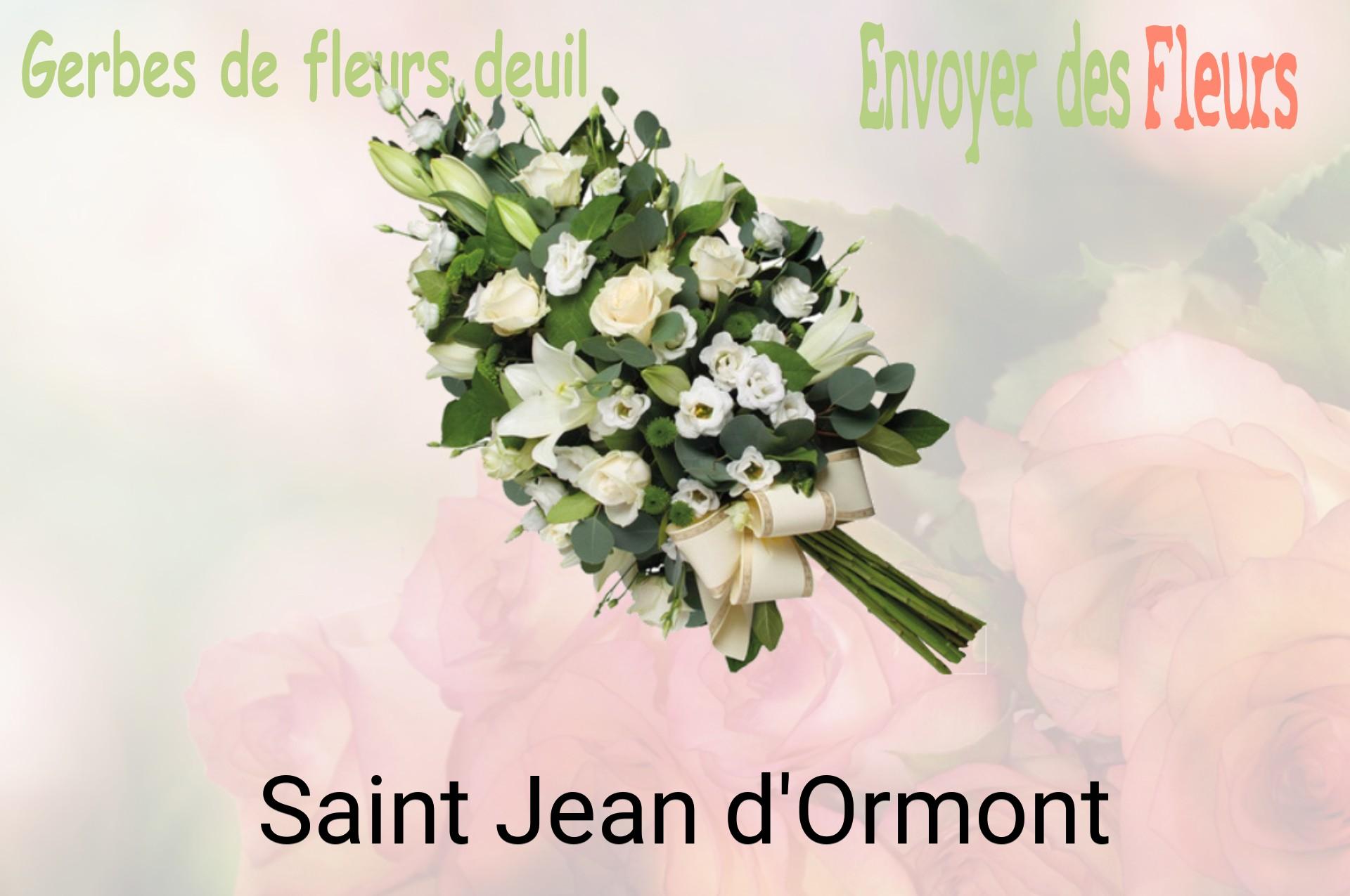 Gerbe de fleurs de deuil livrée à Saint-Jean-d'Ormont
